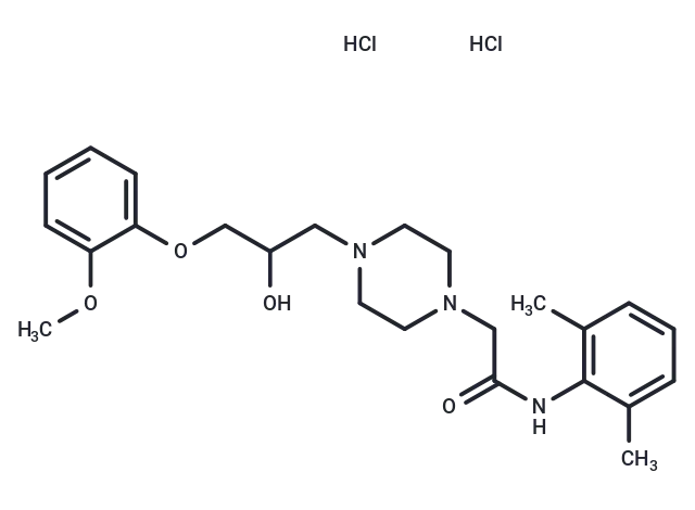 Ranolazine dihydrochloride structure