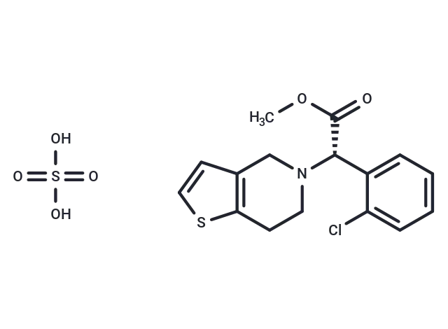 Clopidogrel hydrogen sulfate structure