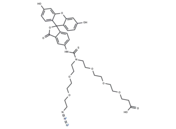 N-(Azido-PEG2)-N-Fluorescein-PEG3-acid