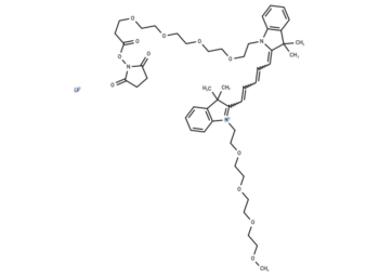 N-(m-PEG4)-N'-(PEG4-NHS ester)-Cy5