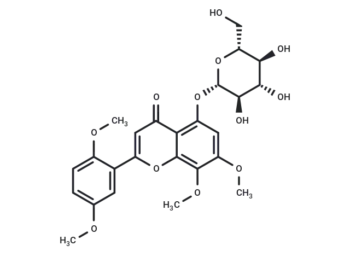 5-Hydroxy-7,8,2',5'-tetramethoxyflavone 5-O-glucoside