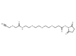 Propargyl-O-C1-amido-PEG3-C2-NHS ester