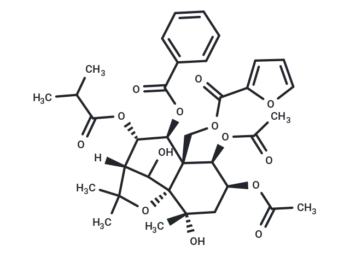 1α, 2α-Diacetoxy-8β-isobutanoyloxy-9α-benzoyloxy-15-β-(β-furancarbonyloxy)-4β, 6β-dihydroxy-β-dihydroagarofuran