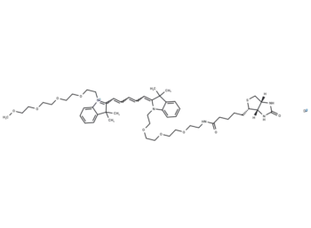 N-(m-PEG4)-N'-(biotin-PEG3)-Cy5