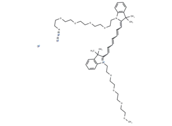 N-(m-PEG4)-N'-(azide-PEG4)-Cy7
