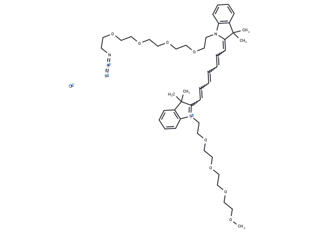 N-(m-PEG4)-N'-(azide-PEG4)-Cy7