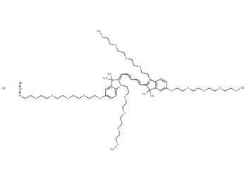N-(m-PEG4)-N'-(m-PEG4)-O-(m-PEG4)-O'-(azide-PEG4)-Cy5