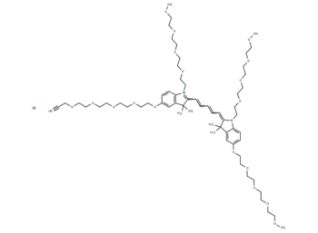 N-(m-PEG4)-N'-(m-PEG4)-O-(m-PEG4)-O'-(propargyl-PEG4)-Cy5