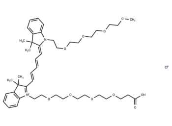 N-(m-PEG4)-N'-(PEG4-acid)-Cy5