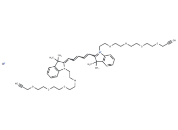 N,N'-bis-(propargyl-PEG4)-Cy5