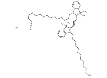 N-(m-PEG4)-N'-(azide-PEG4)-Cy3