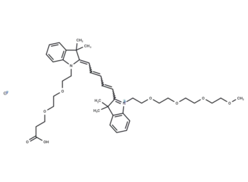 N-(m-PEG4)-N'-(PEG2-acid)-Cy5