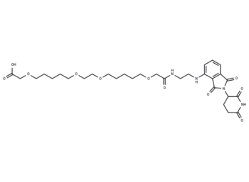Pomalidomide-C2-amido-(C1-O-C5-O-C1)2-COOH