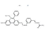 Phenanthridinium, 3-amino-8-(3-(3-(((aminoiminomethyl)hydrazono)methyl)phenyl)-1-triazenyl)-5-ethyl-6-phenyl-, chloride, monohydrochloride 1 Phenanthridinium