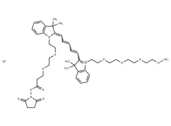 N-(m-PEG4)-N'-(PEG2-NHS ester)-Cy5