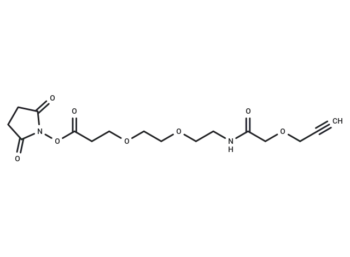 Propargyl-O-C1-amido-PEG2-C2-NHS ester