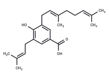 3-Geranyl-4-hydroxy-5-prenylbenzoic acid