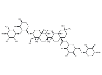 3-O-α-L-Rhamnopyranosyl-(1→2)-α-L-arabinopyranosyl hederagenin28-O-β-D-xylopyranosyl-(1→6)-β-D-glucopyranosyl ester