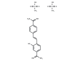 Hydroxystilbamidine bis(methanesulfonate)