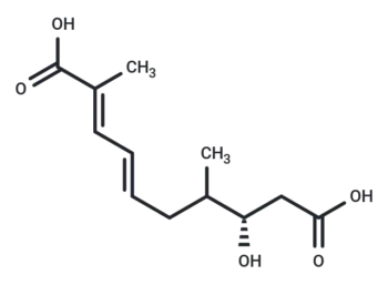 (2E,4E)-8-Hydroxy-2,7-dimethyl-decadien-(2,4)-disaeure-(1,10)-dioic acid