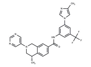 (S)-4-methyl-N-(3-(4-methyl-1H-imidazol-1-yl)-5-(trifluoromethyl)phenyl)-2-(pyrimidin-5-yl)-1,2,3,4-tetrahydroisoquinoline-7-carboxamide