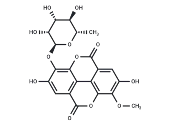 3-O-Methylellagic acid 3'-O-alpha-rhamnopyranoside