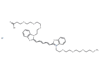 N-(m-PEG4)-N'-(Acid-PEG3)-benzothiazole Cy5