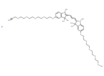 N-methyl-N'-methyl-O-(m-PEG4)-O'-(propargyl-PEG4)-Cy3