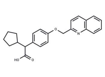 α-Cyclopentyl-4-(2-quinolinylmethoxy)benzeneacetic acid