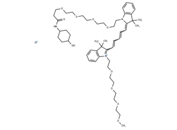 N-(m-PEG4)-N'-(4-Hydroxycyclohexyl-1-amido-PEG4)-Cy5