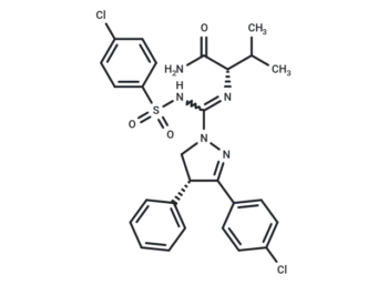 (S)-2-((R)-3-(4-chlorophenyl)-N'-((4-chlorophenyl)sulfonyl)-4-phenyl-4,5-dihydro-1H-pyrazole-1-carboximidamido)-3-methylbutanamide