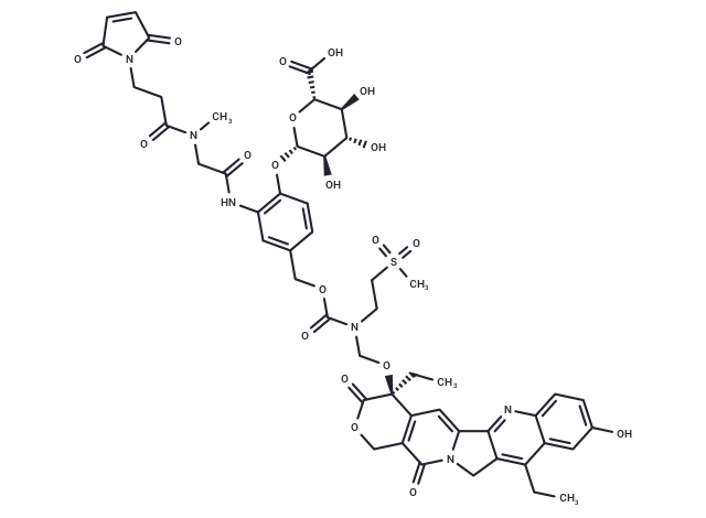 MAC glucuronide α-hydroxy lactone-linked SN-38