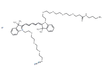 N-(azide-PEG3)-N'-(Amine-C3-Amide-PEG4)-Cy5