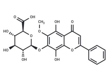 5,7,8-Trihydroxy-6-methoxy flavone-7-O-glucuronideb