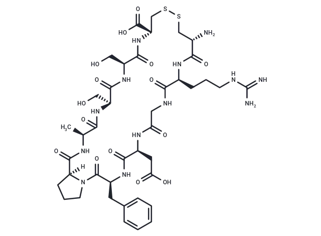 Cys-Arg-Gly-Asp-Phe-Pro-Ala-Ser-Ser-Cys (Disulfide bridge:cys1-cys10)
