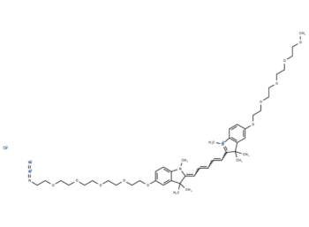 N-methyl-N'-methyl-O-(m-PEG4)-O'-(azide-PEG4)-Cy5