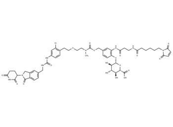 MC-(β-Ala)-PABC-(β-D-GlcUA)-amide-PEG1-CH2-CC-885