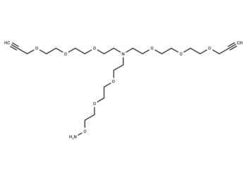 N-(Aminooxy-PEG2)-N-bis(PEG3-propargyl)