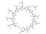 Thioether-cyclized helix B peptide