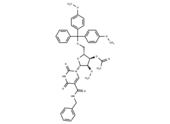 5-Benzylaminocarbony-3'-O-Ac-2'-O-Me-5'-O-DMT-uridine