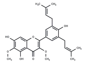 5,7,4'-Trihydroxy-3,6-dimethoxy-3',5'-diprenylflavone
