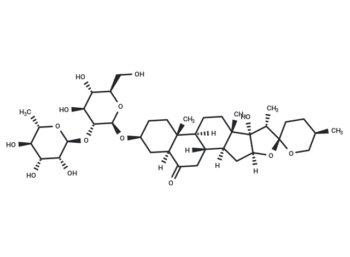 (25R)-3β,17α-dihydroxy-5α- spirostan-6-one3-O-α-L- rhamnopyranosyl-(1→2)-β- D-glucopyranoside