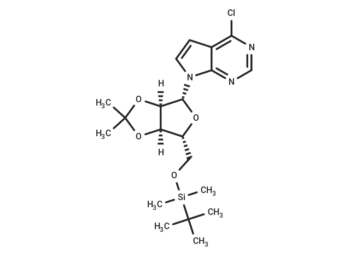 4-Chloro-7-[(5-O-t-butyldimethylsilyl)-2,3-O-isopropyli-dene-β-D-ribofuranosyl]-7H-pyrrolo[2,3-d]pyrimidine