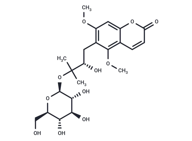 (-)-Toddalolactone 3′-O-β-D-glucopyranoside