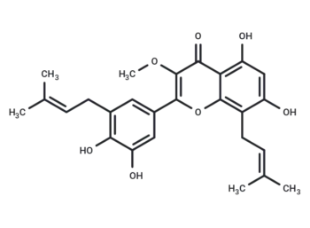 5,7,3',4'-Tetrahydroxy-3-methoxy-8,5'-diprenylflavone
