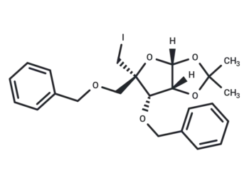4-C-(Iodomethyl)-1,2-di-O-(1-methylethylidene)-3,5-bis-O-(phenylmethyl)-a-D-ribofuranose