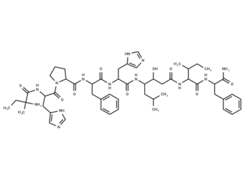 Renin inhibitory peptide, statine
