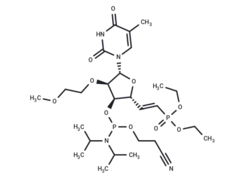 1-[(5E)-3-O-[(Bis-di-isopropyl   amino)(2-cyanoethoxy) phosphino]-5,6-dideoxy-6-(diethoxyphosphinyl)-2-O-(2-methoxyethyl)-β-D-ribo-hex-5-enofuranosyl]-5-methyluracil