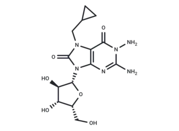 1-Amino-7-cyclopropylmethyl-7,8-dihydro-8-oxo-9-(b-D-xylofuranosyl)guanine