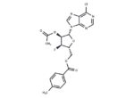 5′-O-(p-Toluoyl)-2′-O-acetyl-3′-deoxy-3′-fluoro-6-chloroinosine
